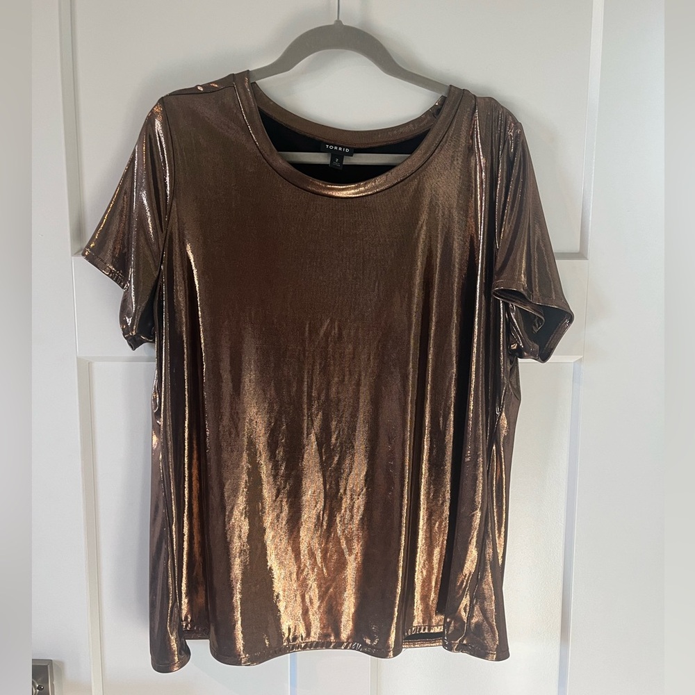 Copper Bronze Slinky Blouse